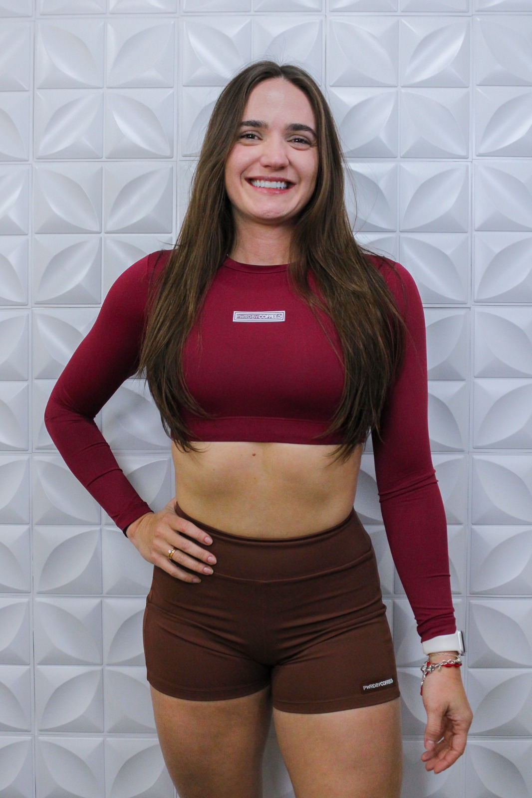 CROPPED MANGA LONGA ROUGE