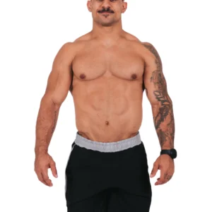 BERMUDA DEADLIFT PRETA COM CINZA