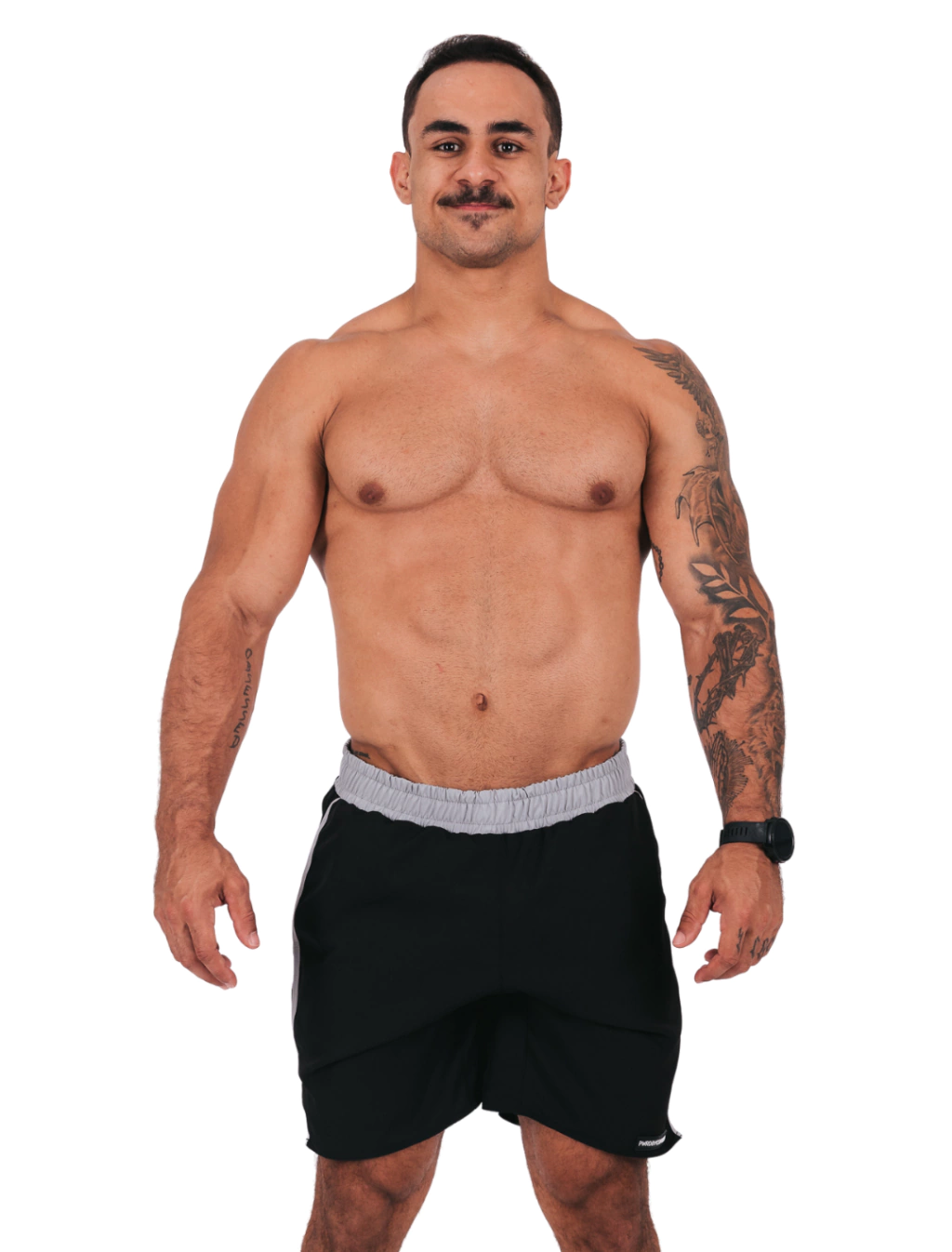 BERMUDA DEADLIFT PRETA COM CINZA