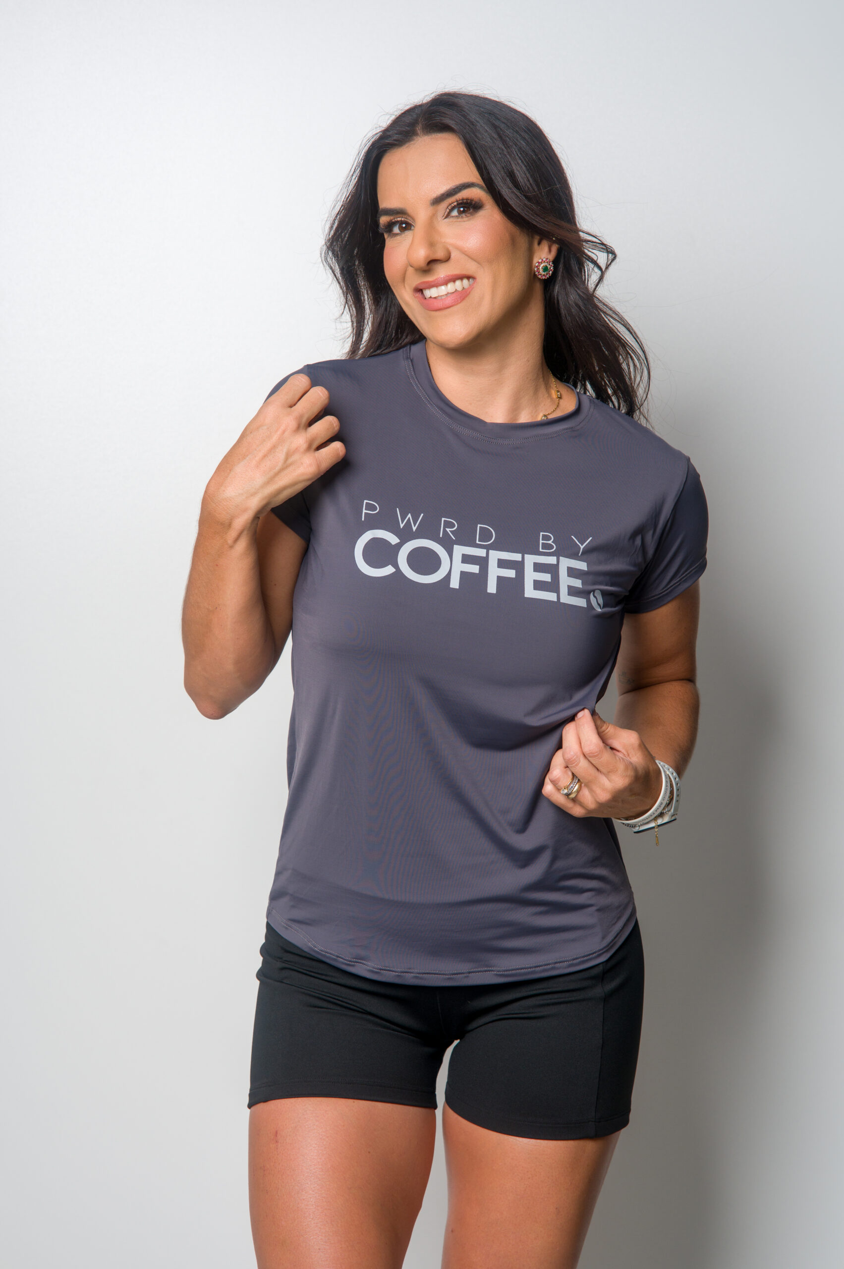 CAMISETA BABYLOOK FLEX CINZA