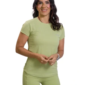CAMISETA BABYLOOK PISTACHE